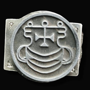 Demon Ring 2 Duke Agares 72 Demons Lesser Key of Solomon Goetia In Silver 2.2 cm x 1.8 cm 18 Gr Art 1780 - Bricks Masons