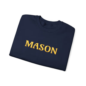 Master Mason Blue Lodge Sweatshirt - Mason S&C G with Twin Pillars