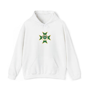 Order of Saint Lazarus Hoodie - Soft Cotton Poly Blend Front Stitch - Bricks Masons