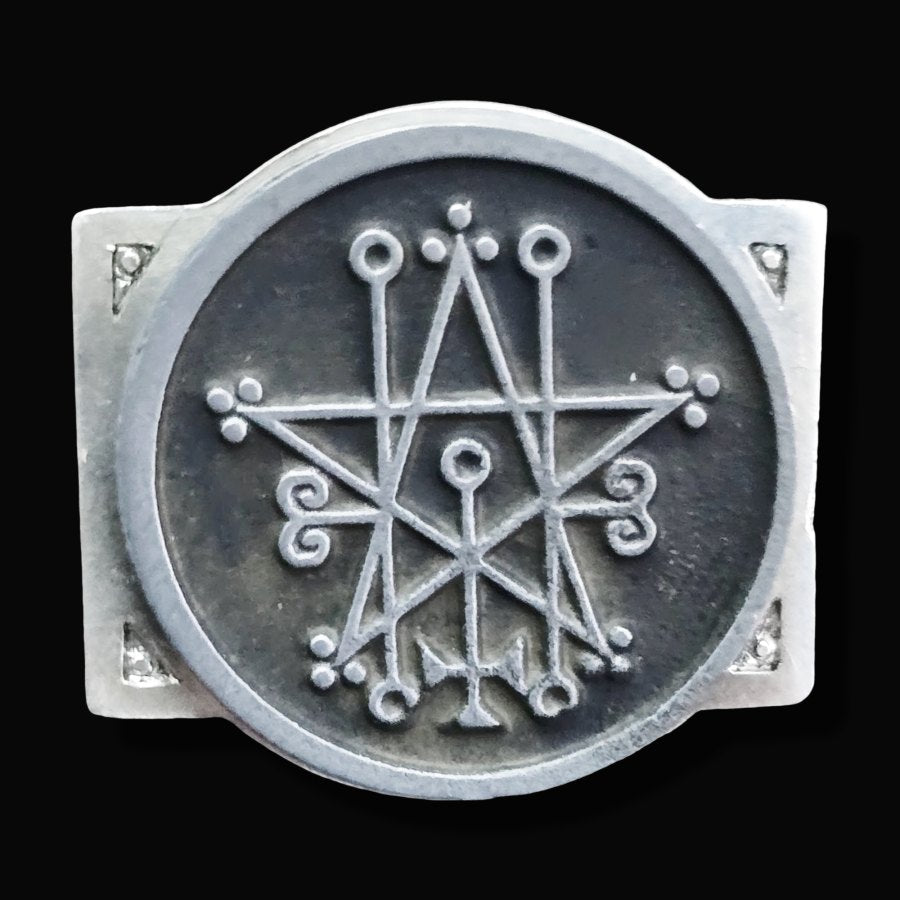Demon Ring 29 DUKE ASTAROTH 72 Demons Lesser Key of Solomon Goetia In Silver 2.2 cm x 1.8 cm 18 Gr Art 1807 - Bricks Masons