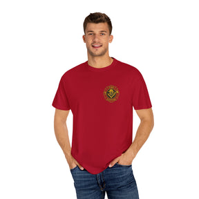 Master Mason Blue Lodge T-Shirt - Firefighter Mason Garment-Dyed Tee - Bricks Masons