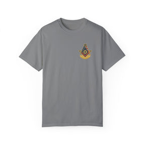 Past Master Blue Lodge T-Shirt - Garment-Dyed US Flag - Bricks Masons