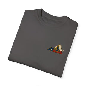 Master Mason Blue Lodge T-Shirt - Garment-Dyed Virginia Mason - Bricks Masons