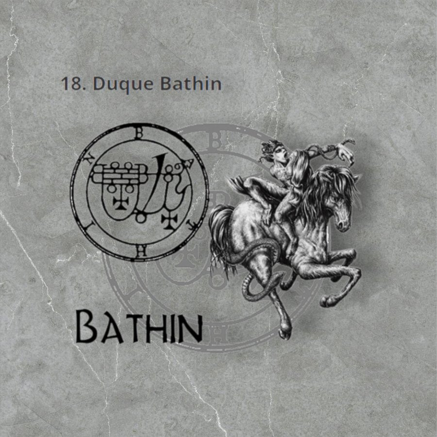 I wove the Demon 18 DUKE BATHIN and the Secret Seal of Solomon, 72 Demons, Lesser Key of Solomon, Goetia, in Silver, 3 x 2.5 cm, 12 g, Art 1877 - Bricks Masons