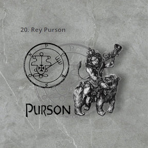 Demon Pendant 20 KING PURSON and Secret Seal of Solomon 72 Demons Lesser Key of Solomon Goetia In Silver 3 x 2.5 cm 12 Gr Art 1879 - Bricks Masons