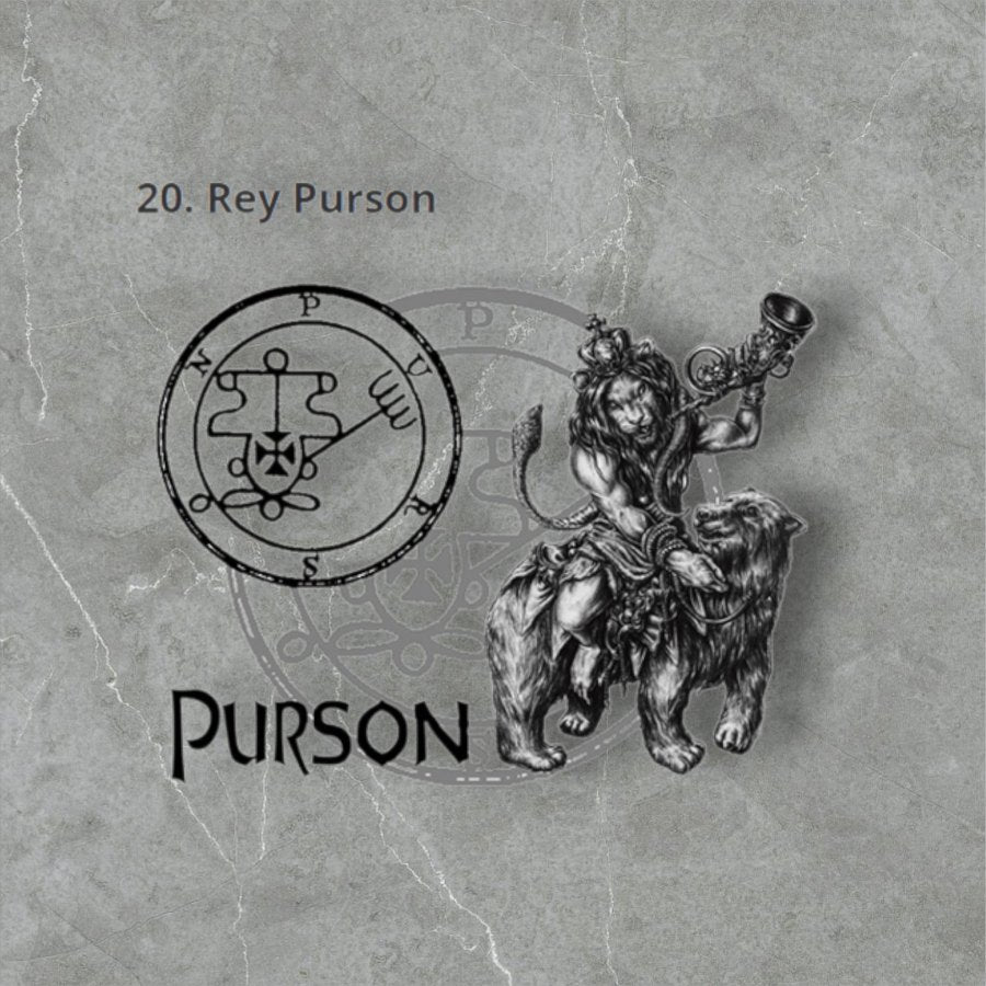 Demon Pendant 20 KING PURSON and Secret Seal of Solomon 72 Demons Lesser Key of Solomon Goetia In Silver 3 x 2.5 cm 12 Gr Art 1879 - Bricks Masons