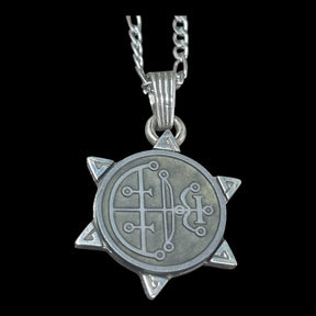 I wove Demon 23 DUKE AIM and Secret Seal of Solomon 72 Demons Lesser Key of Solomon Goetia In Silver 3 x 2.5 cm 12 Gr Art 1882 - Bricks Masons