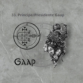 I wove Demon 33 PRINCE PRESIDENT GAAP and Secret Seal of Solomon 72 Demons Lesser Key of Solomon Goetia In Silver 3 x 2.5 cm 12 Gr Art 1892 - Bricks Masons