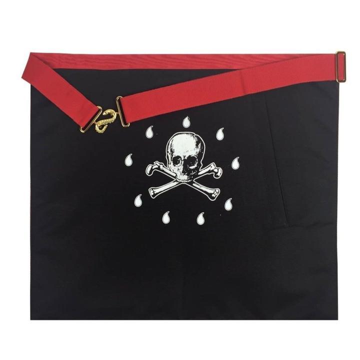 Worshipful Master Scottish Rite Apron - White & Red Moire