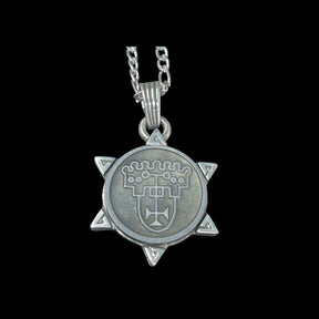 I swore Demon 45 KING COUNT VINE and Secret Seal of Solomon 72 Demons Lesser Key of Solomon Goetia In Silver 3 x 2.5 cm 12 Gr Art 1904 - Bricks Masons