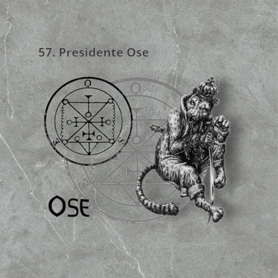 I said Demon 57 PRESIDENT OSE and Secret Seal of Solomon 72 Demons Lesser Key of Solomon Goetia In Silver 3 x 2.5 cm 12 Gr Art 1916 - Bricks Masons