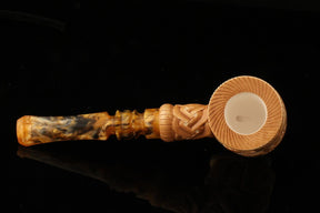 Master Mason Blue Lodge Meerschaum Pipe - Handcrafted Gavel Shape - Bricks Masons