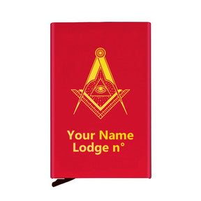 Master Mason Blue Lodge Credit Card Holder - Various Colors - Bricks Masons