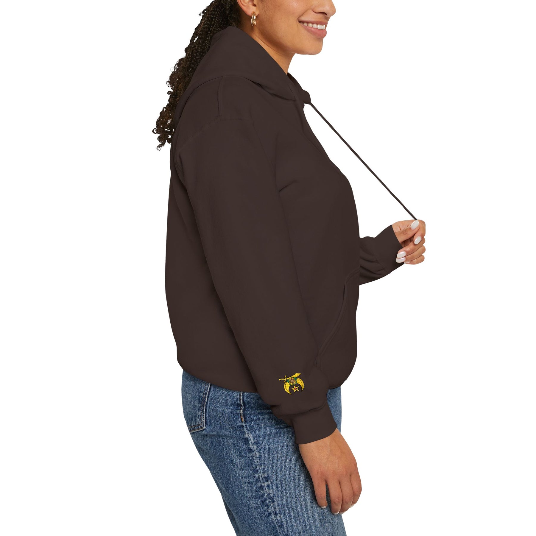 Daughters of Sphinx Hoodie - Soft Cotton Poly Blend Embroidered Front Design - Bricks Masons
