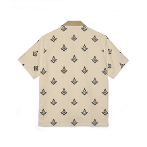 Men's Hawaiian Camp Shirt (AOP) - Bricks Masons