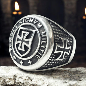 Templar Cross Ring in Silver 2 cm 21 g Art 275 - Bricks Masons