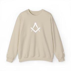 Master Mason Blue Lodge Sweatshirt - Crewneck Square & Compass Embroidery - Bricks Masons