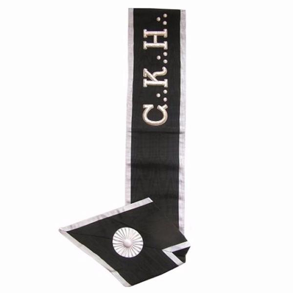 30th Degree Scottish Rite Collar - CKH Black Moire - Bricks Masons