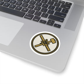 Master Mason Blue Lodge Sticker Decal - Kiss-Cut Colorful - Bricks Masons