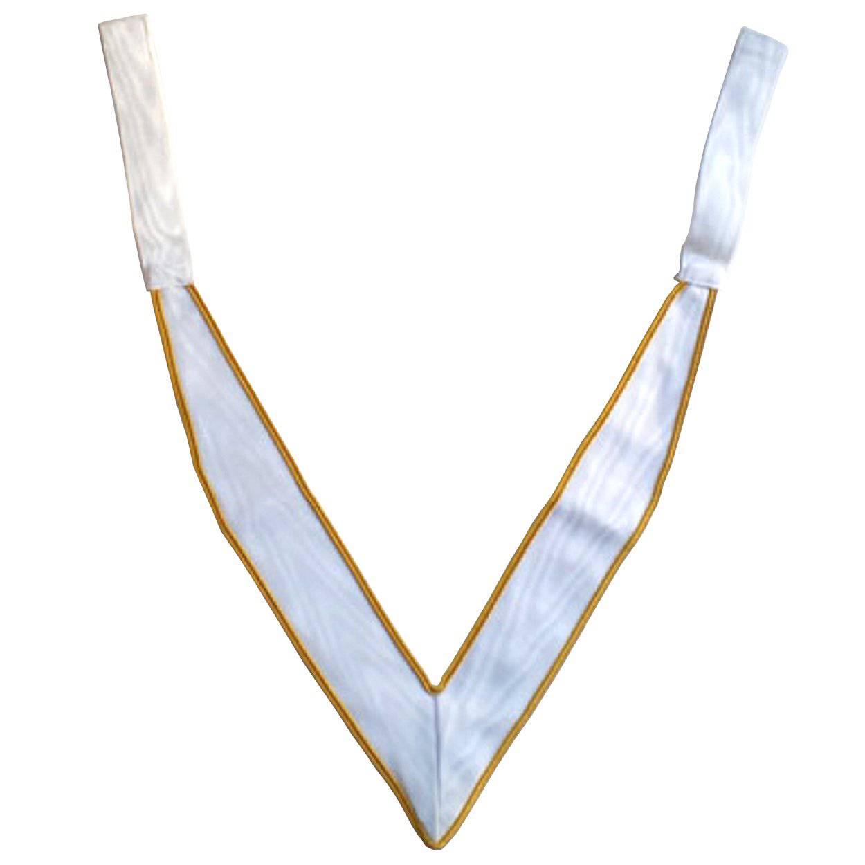 31st Degree Scottish Rite Collarette - White Moire - Bricks Masons