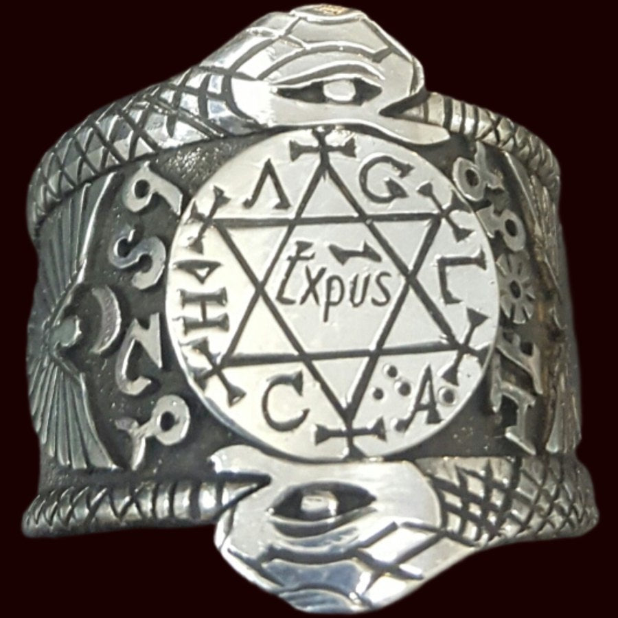King Solomon's Signet Ring in Silver 2.2 x 1.5 cm 12 g Art 32 - Bricks Masons