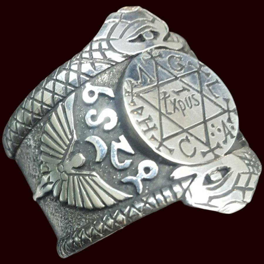King Solomon's Signet Ring in Silver 2.2 x 1.5 cm 12 g Art 32 - Bricks Masons