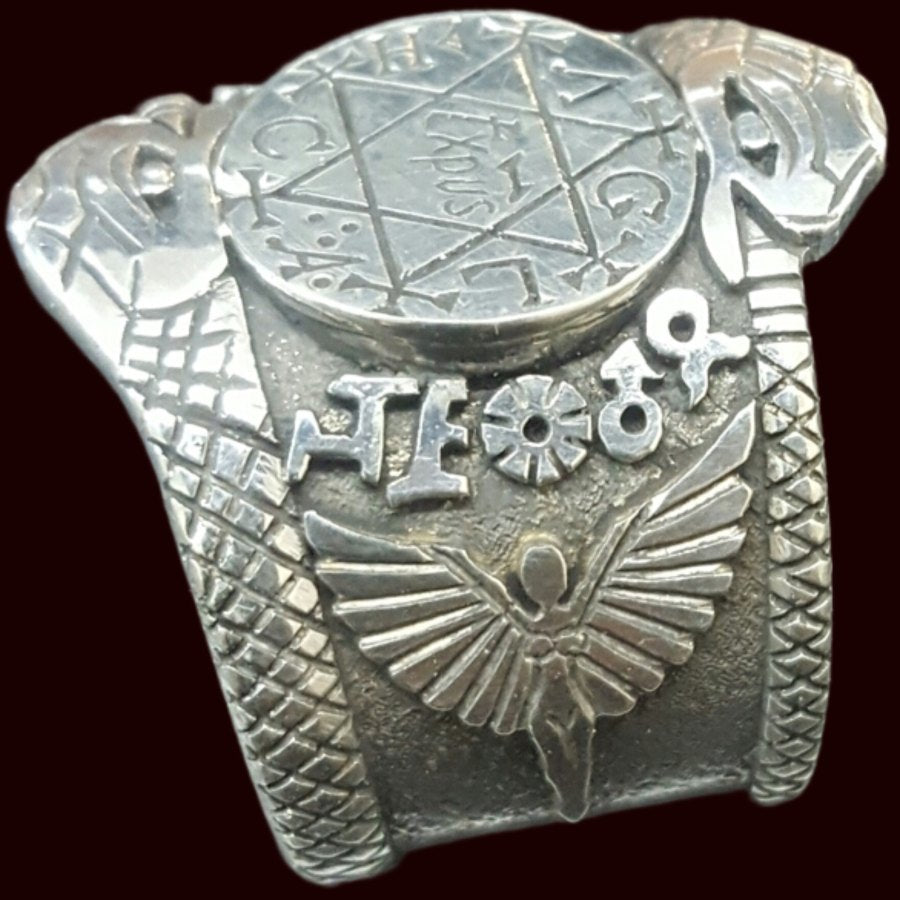 King Solomon's Signet Ring in Silver 2.2 x 1.5 cm 12 g Art 32 - Bricks Masons