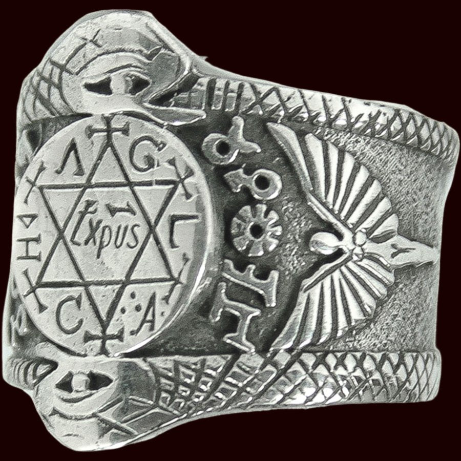 King Solomon's Signet Ring in Silver 2.2 x 1.5 cm 12 g Art 32 - Bricks Masons