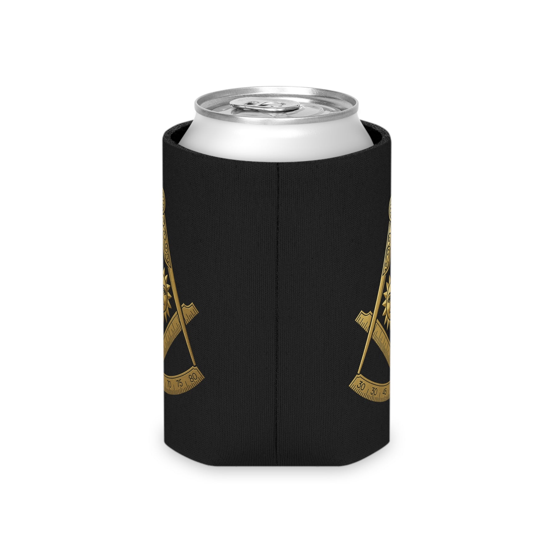 Past Master Blue Lodge Can Cooler - Gold Square & Compass - Bricks Masons