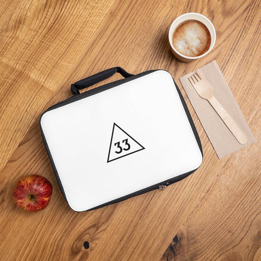 33rd Degree Scottish Rite Lunch Bag - Black & White - Bricks Masons