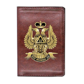 33rd Degree Scottish Rite Wallet - Brown & Black - Bricks Masons
