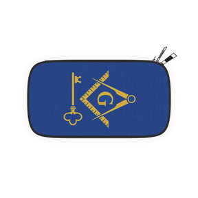 International Masons Passport Wallet - Blue & Yellow With Shoulder & Wrist Strap - Bricks Masons