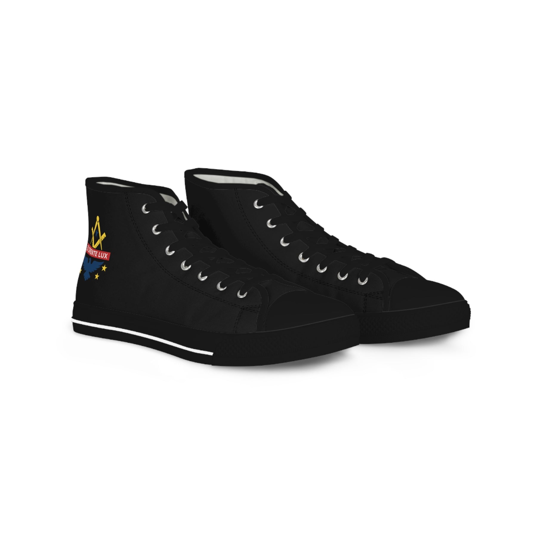 National Sojourners Sneaker - High Top Black & White - Bricks Masons