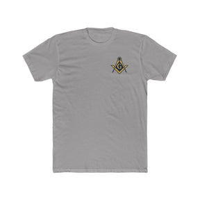 Master Mason Blue Lodge T-shirt - Square & Compass G Cotton Crew Tee - Bricks Masons