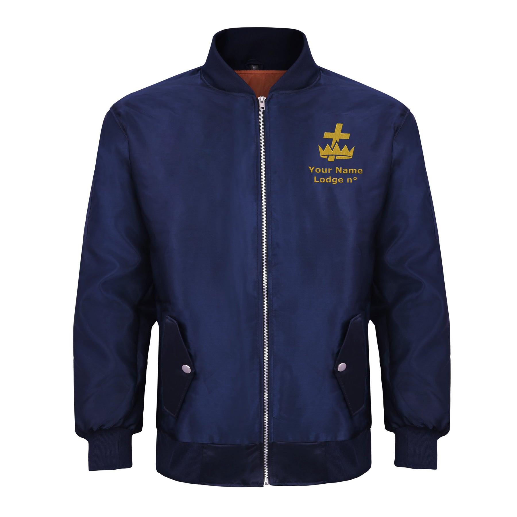 Knights Templar Commandery Jacket - Blue Color With Gold Embroidery - Bricks Masons