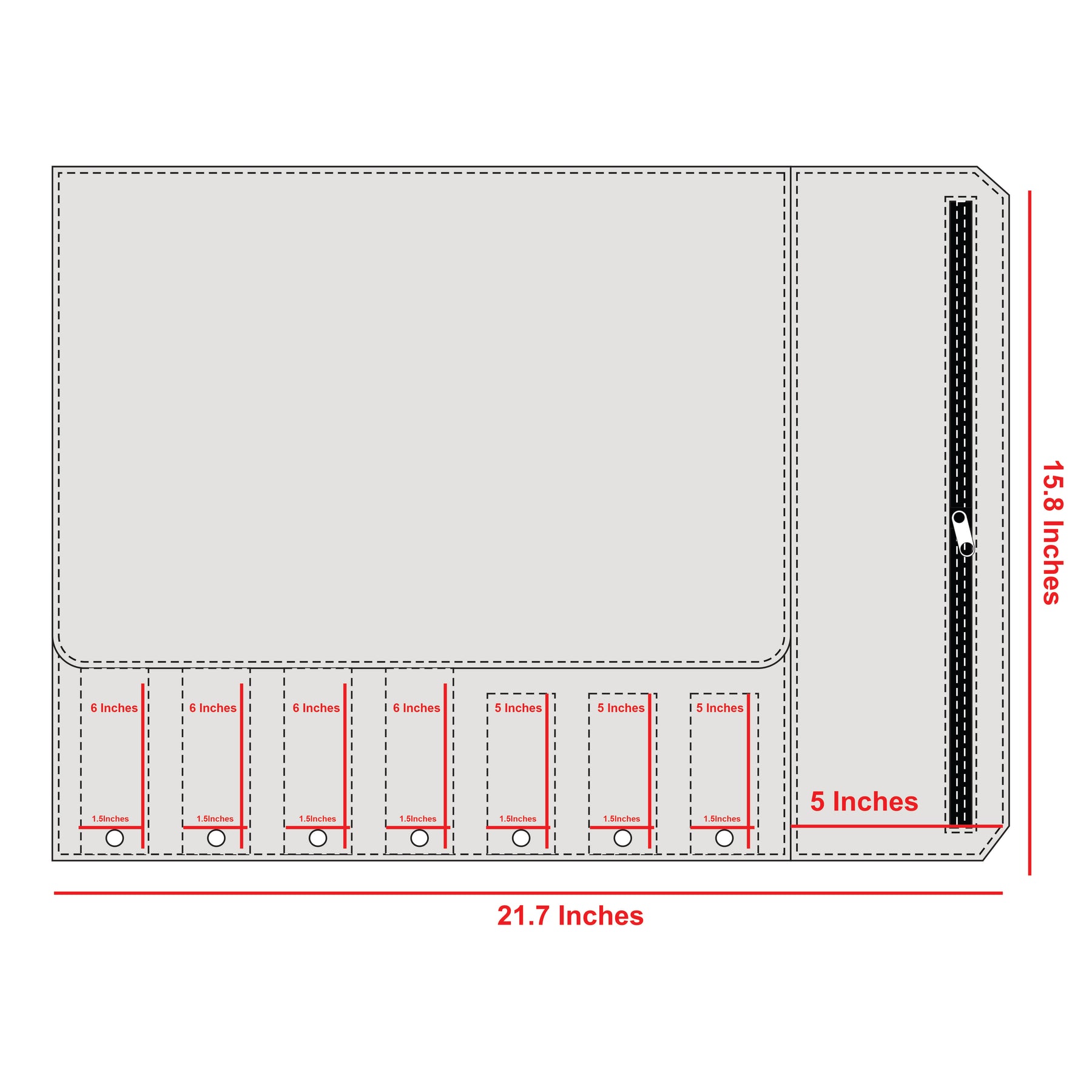 Master Mason Blue Lodge Knife Roll - Square & Compass G with Lodge Customization - Bricks Masons