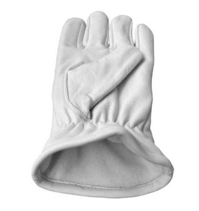 DOI PHA Gloves - White Leather With Round Patch