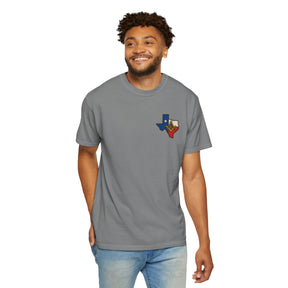 Master Mason Blue Lodge T-Shirt - Garment-Dyed Texas Mason - Bricks Masons
