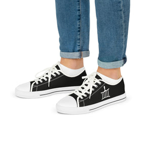 St. Lawrence the Martyr Sneaker - Low Top Sneaker Black & White - Bricks Masons