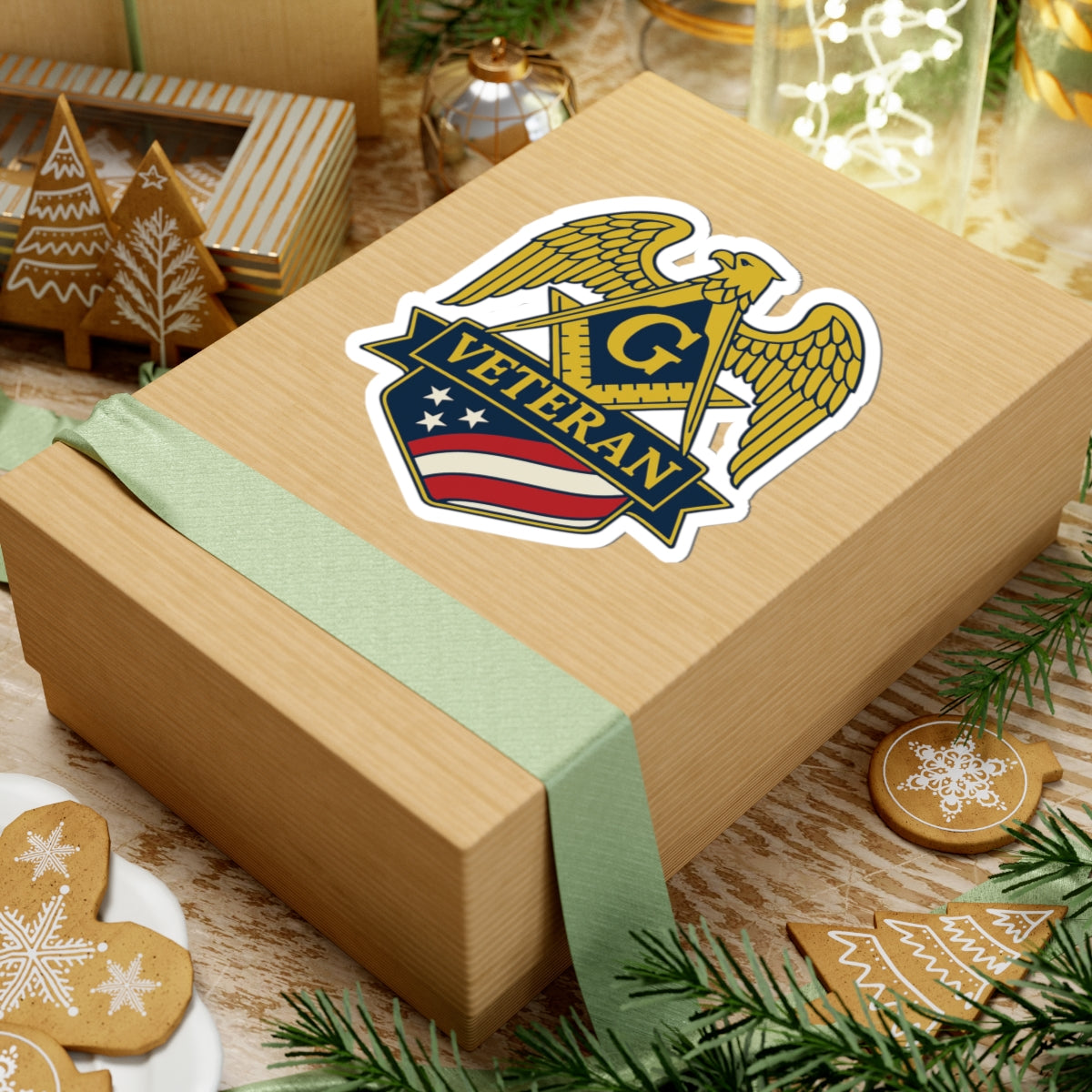 Master Mason Blue Lodge Sticker Decal - Kiss-Cut Veteran Mason - Bricks Masons