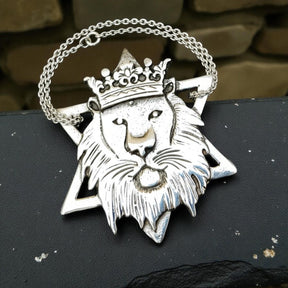 Rastafari Leon Judah Pendant In Silver 4 X 3 Cm 12 Gr Art 430 - Bricks Masons