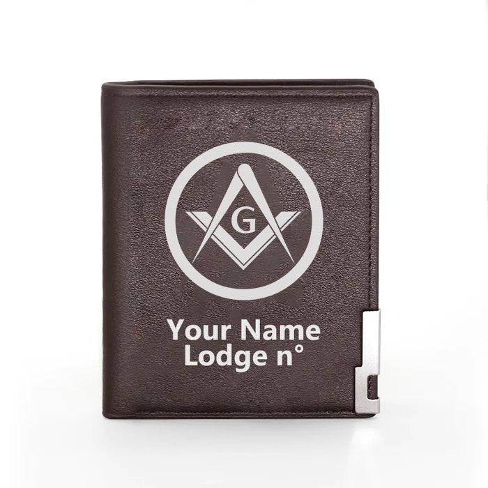 Master Mason Blue Lodge Wallet - Black & Brown