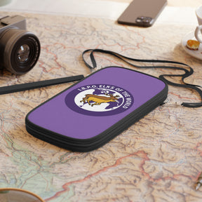 Elks of the World Passport Wallet - Purple IBPO With Shoulder & Wrist Strap - Bricks Masons