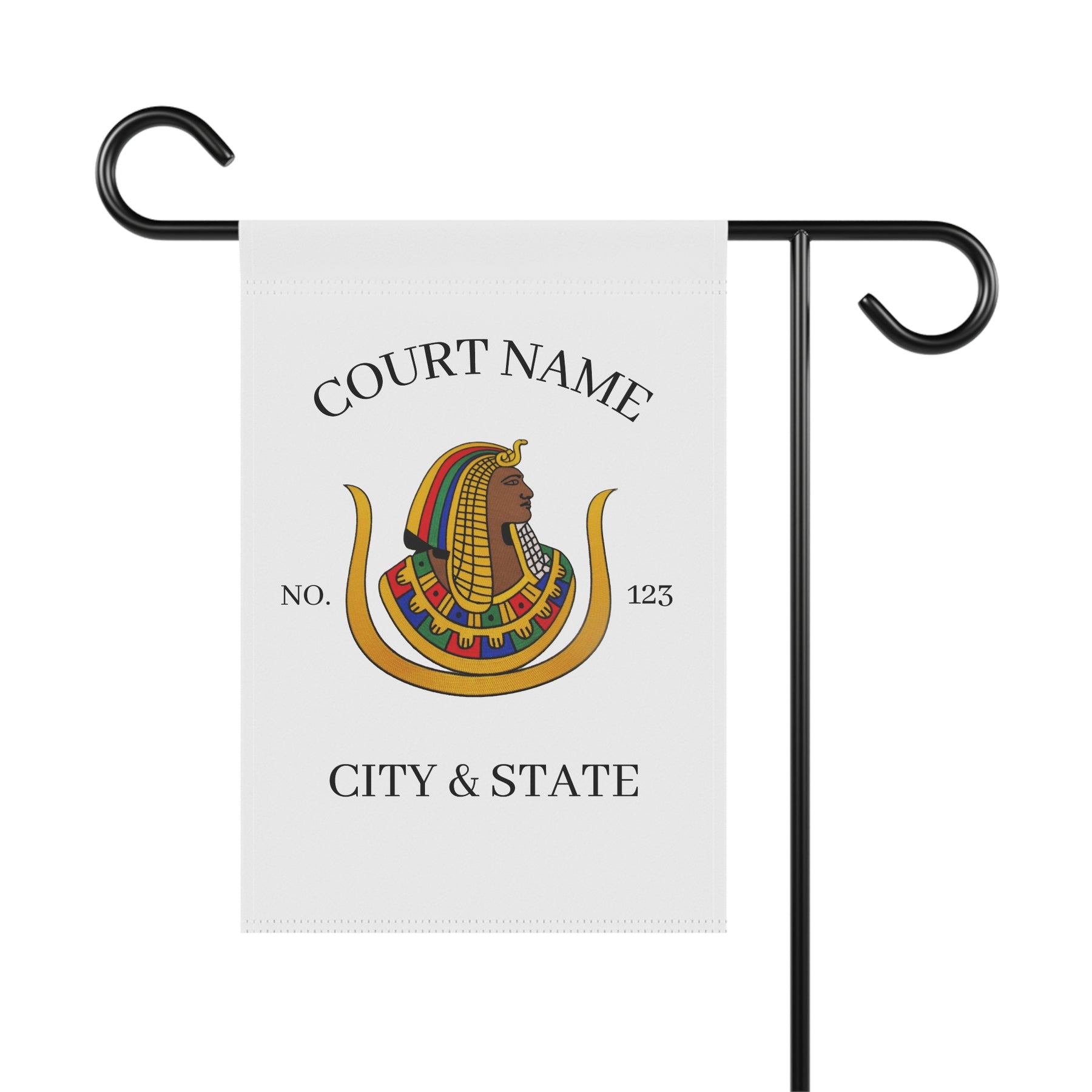 DOI Yard Flag - Personalized White Printed Poly Poplin - Bricks Masons