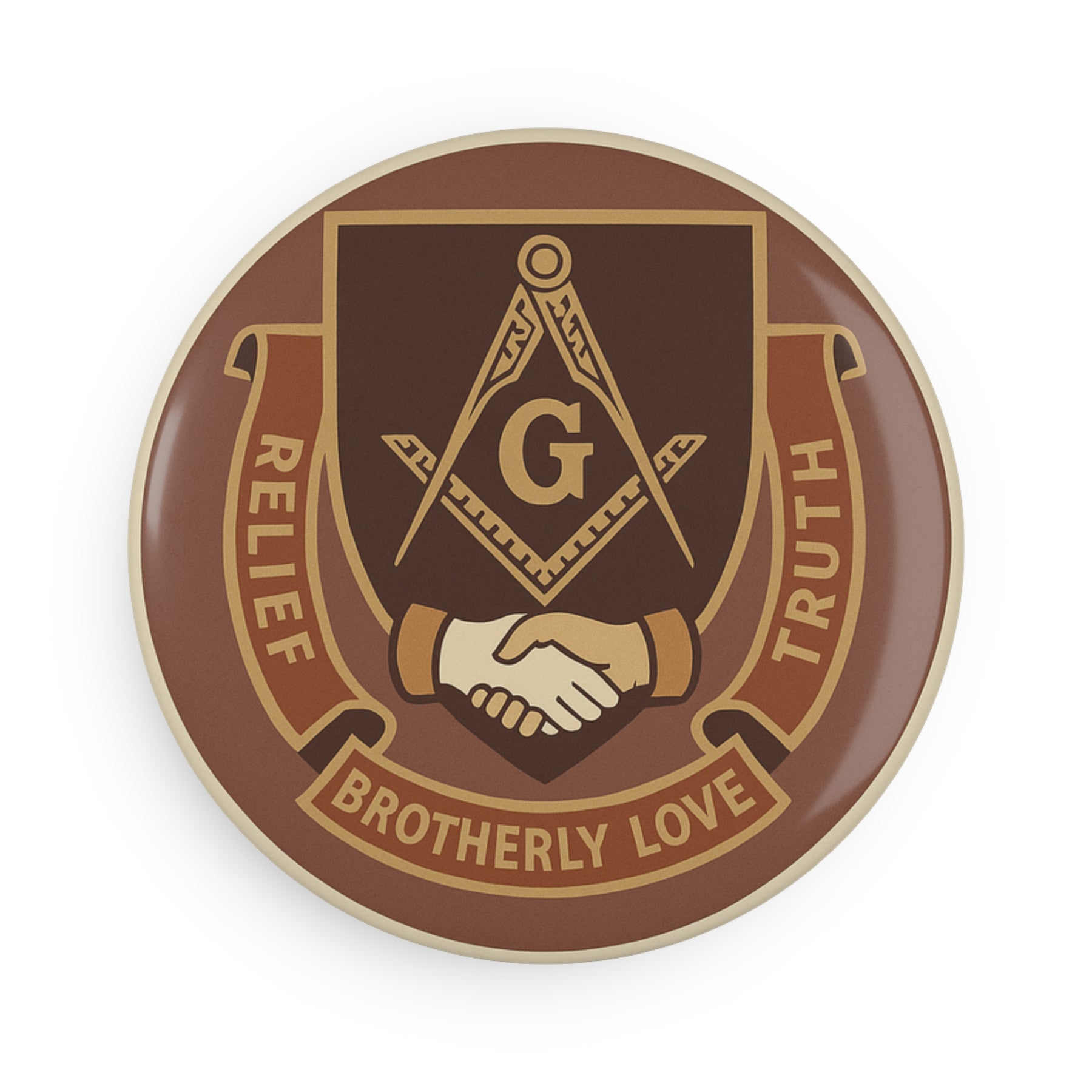 Master Mason Blue Lodge Magnet - Decorative Refrigerator - Bricks Masons