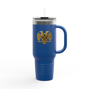 32nd Degree Scottish Rite Ringneck Tumbler - Double Headed Eagle Wings Down - Bricks Masons