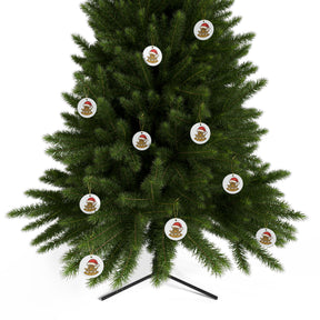 Past Master Blue Lodge Christmas Ornament - Gold Square & Compasses with Quadrant Sun - Bricks Masons