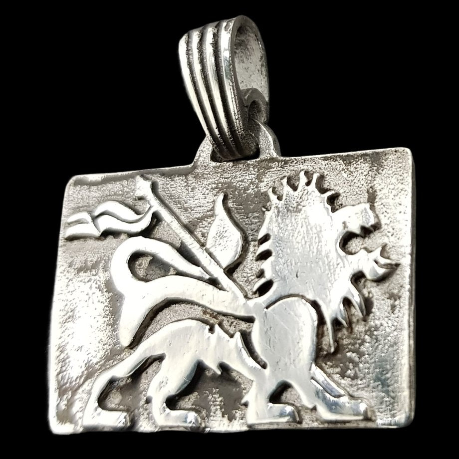 Rastafari Lion Judah Pendant In Silver 3 X 3 Cm 9 Gr Art 502 - Bricks Masons