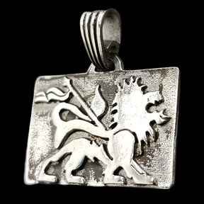 Rastafari Lion Judah Pendant In Silver 3 X 3 Cm 9 Gr Art 502 - Bricks Masons