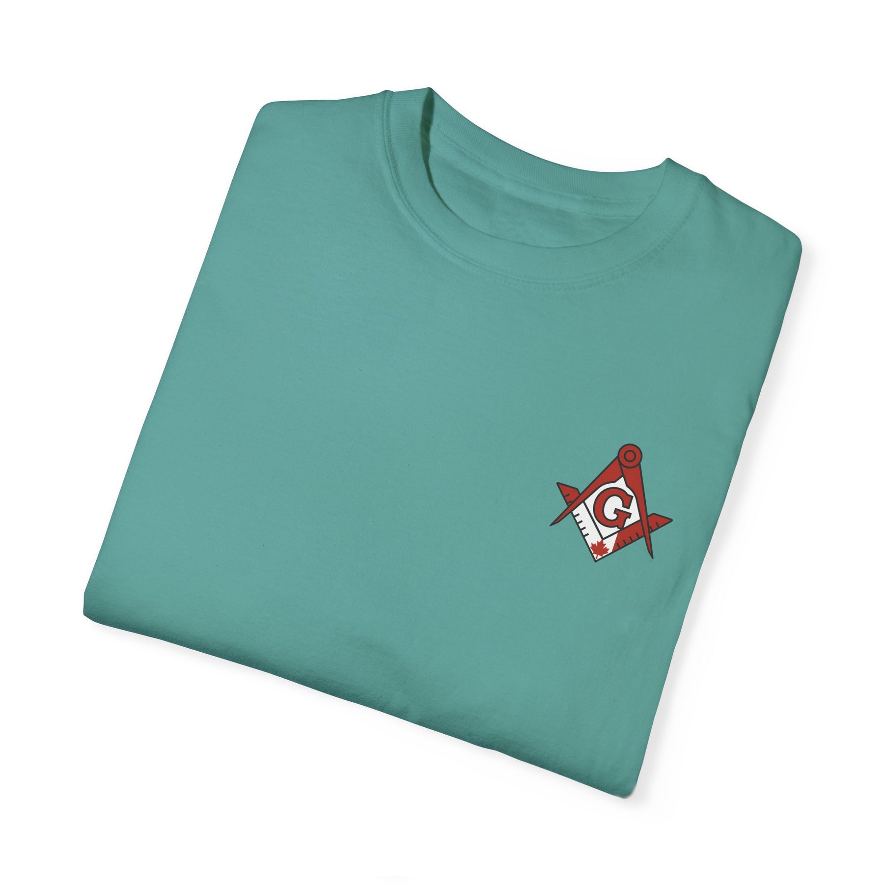 Master Mason Blue Lodge Canada Jurisdiction T-Shirt - Garment-Dyed Tee Various Colors - Bricks Masons